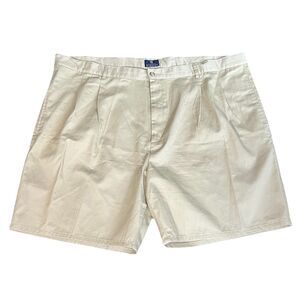 Vintage Givenchy Pleated Shorts Mens 48 Activewear Beige Cotton